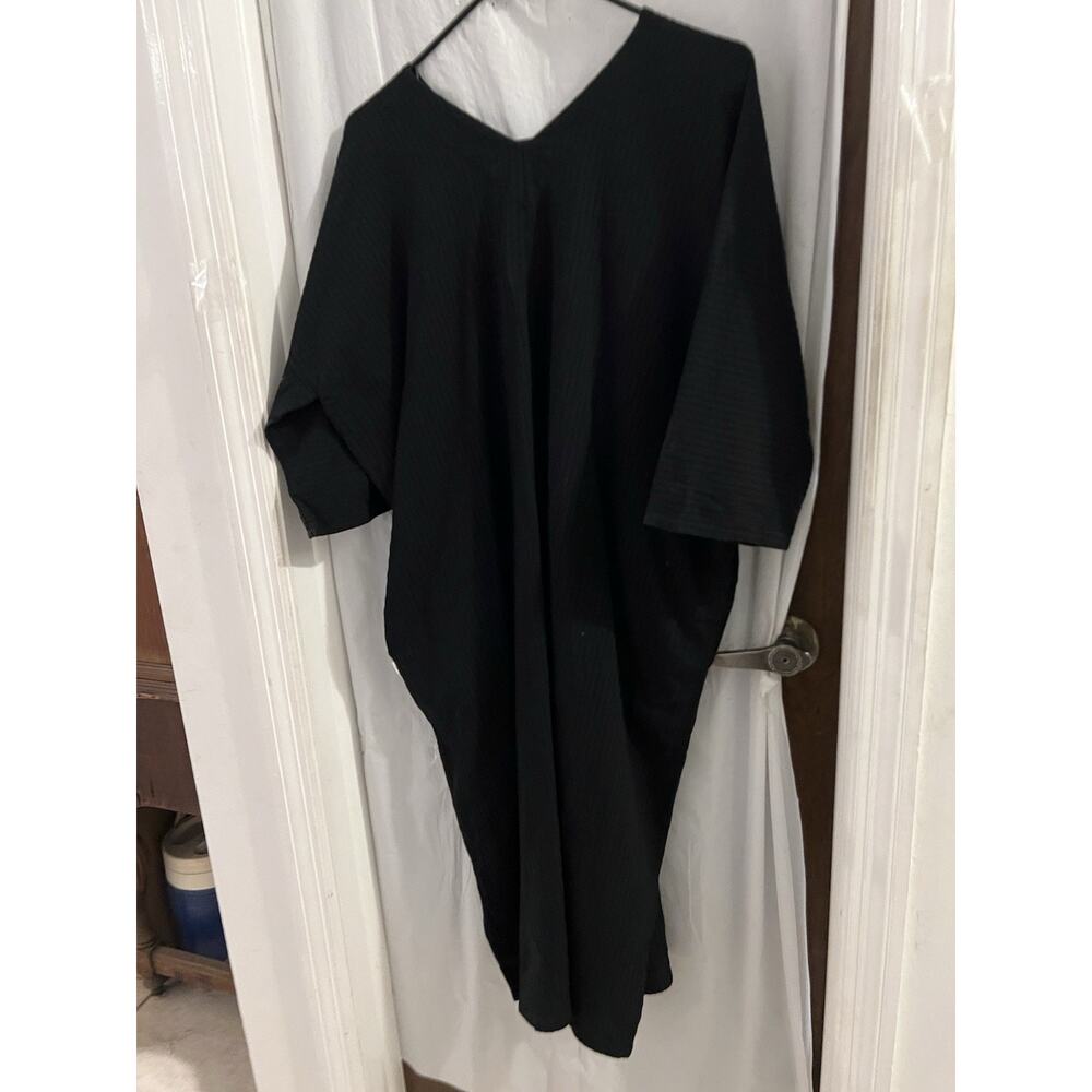 Sou Sou Made In Japan Black Kantoui Kimono Kaftan Midi Dress Sz L/xl - Picture 11 of 11